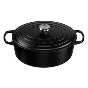 Le Creuset Signature Casserole oval 31 cm black