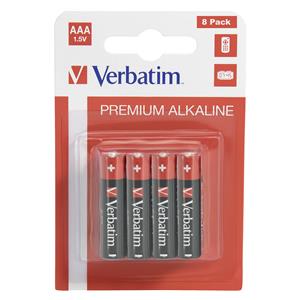 1x8 Verbatim Alkaline Batterie Micro AAA LR 03 49502