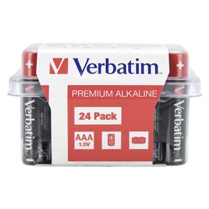 1x24 Verbatim Alkaline battery Micro AAA LR 03 PVC Box    49504