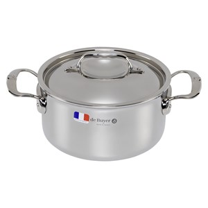 De Buyer Affinity Saucepot Stainless Steel with lid 20 cm