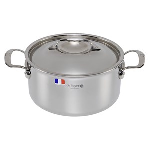 De Buyer Affinity Saucepot Stainless Steel with lid 24 cm