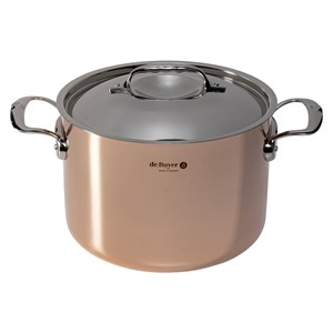 De Buyer Prima Matera Saucepot copper /steel high 24cm induction