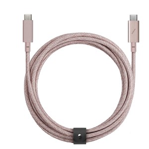 Native Union Belt Cable USB-C to USB-C Pro 2,4m Rose