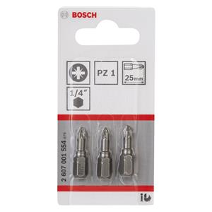 Bosch 3pcs PZ Screwdriver Bit PH1 XH1 25mm