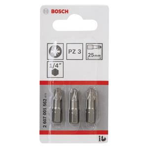 Bosch 3pcs PZ Screwdriver Bit PH3 XH 25mm