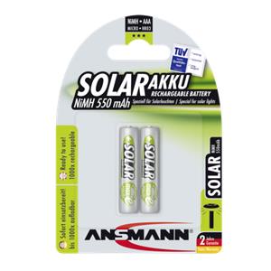 1x2 Ansmann maxE NiMH rech.bat. Micro AAA 550 mAh SOLAR