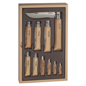 Opinel Collector Set Wood Box 10-piece Pocket Knives