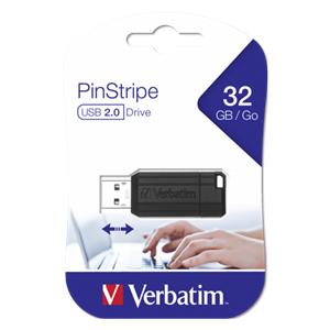 Verbatim 32GB Pinstripe USB 2.0 stick black