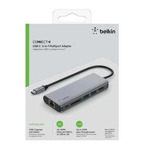 Belkin CONNECT USB-C 6-in-1 Multiport-Adapter    AVC008btSGY
