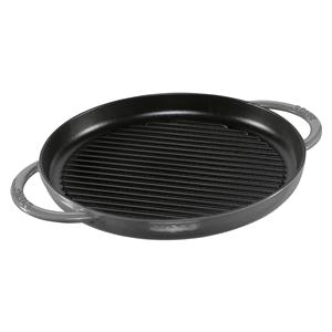 Staub grill pan induction round 30cm Graphite Grey