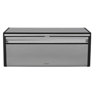 Brabantia Fall Front Bread Bin Square Front Matt Steel