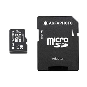 AgfaPhoto MicroSDHC UHS-I 16GB High Speed Class 10 U1 + Adapter