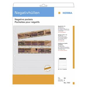 Herma Negative pockets PP clear 25 Sheets/5-Strips 7761