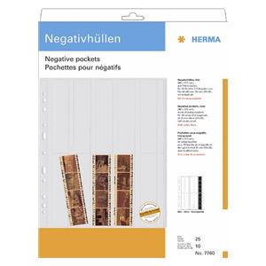 Herma Negative pockets PP clear 25 Sheets/4-Strips 7760