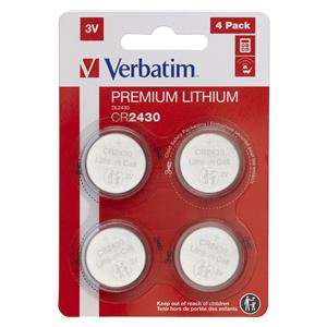 1x4 Verbatim CR 2430 Lithium Batterie 49534