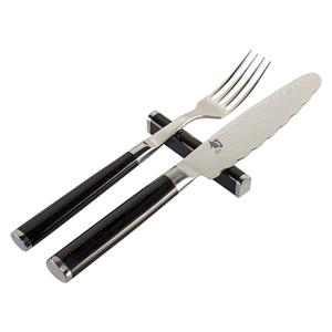 KAI Shun Cutlery 3-pcs Fork, Knife, Knife Rest