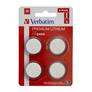 1x4 Verbatim CR 2450 Lithium battery 49535