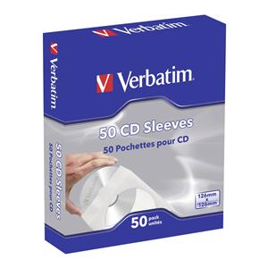 Verbatim CD / DVD Papierhülle Papersleeve 50 Pack