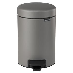 Brabantia Pedal Bin Newicon 3 L Mineral Concrete Grey