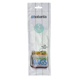 Brabantia PerfectFit Bin Liner Compostable Type S, 6 L, 10 bags