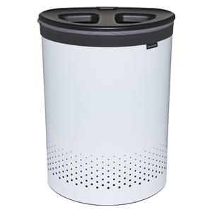 Brabantia Laundry Bin, 55 L dark grey / white