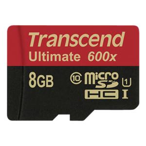 Transcend microSDHC MLC 8GB Class 10 UHS-I 600x + SD-Adapter
