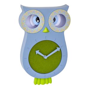 TFA 60.3052.06 blue/green Lucy Kids Pendulum Clock Owl