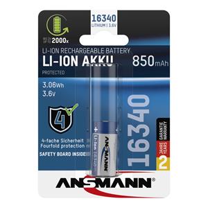 Ansmann 16340 Li-Ion Akku 850mAh 3,6V Standard Version  1300-0017