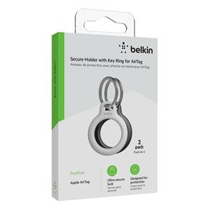 1x2 Belkin Key Ring for Apple AirTag, black/white  MSC002btH35