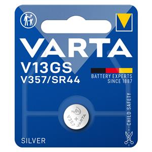1 Varta V13GS/V357/SR44 Silver Coin 04176 101 401