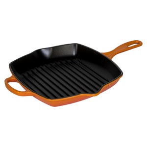 Le Creuset Grill Pan Cast Iron Square Oven Red 26 cm