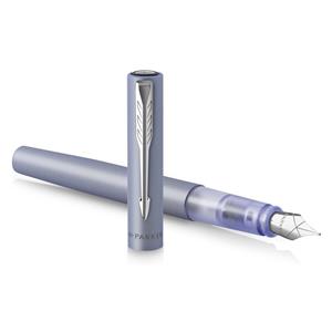 Parker Vector XL Metallic Silver Blue C.C. Roller Ball F
