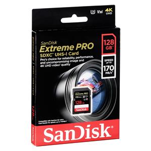 SanDisk Extreme Pro SDXC   128GB 170MB V30 U3  SDSDXXY-128G-GN4IN