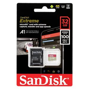 SanDisk microSDHC V30 A1 32GB Extreme 100MB SDSQXAF-032G-GN6MA
