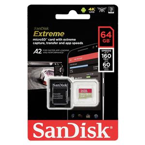 SanDisk microSDXC V30 A2    64GB Extreme 160MB SDSQXA2-064G-GN6MA