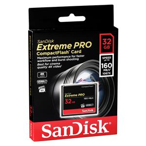 SanDisk Extreme Pro CF      32GB 160MB/s         SDCFXPS-032G-X46