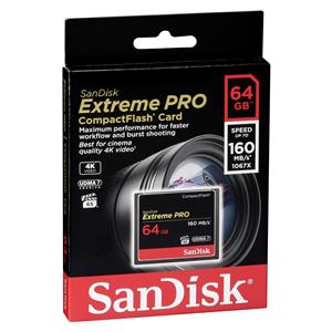 SanDisk Extreme Pro CF      64GB 160MB/s         SDCFXPS-064G-X46