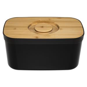 Joseph Joseph Bread Bin with Bamboo Lid black