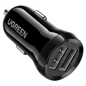 UGREEN Dual USB-A 24W Car Charger Black