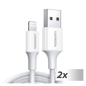 2x1 UGREEN Lightning To USB-A 2.0 Cable 1m black