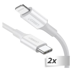 2x1 UGREEN Lightning To Type-C Cable 1m white