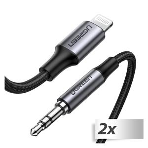 2x1 UGREEN Lightning To 3.5mm Adapter Cable 1m