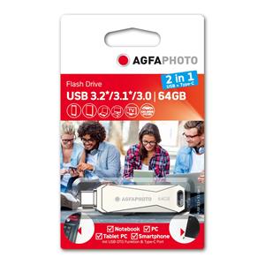 AgfaPhoto USB 3.0 2in1 64GB USB-TypeC