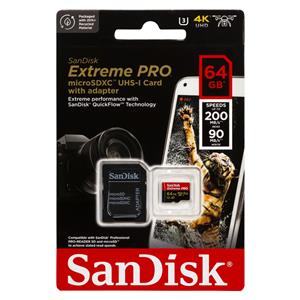 SanDisk microSDXC           64GB Extreme Pro A2 C10 V30 UHS-I U3