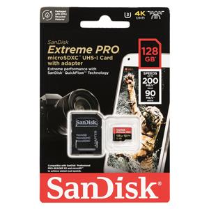 SanDisk microSDXC          128GB Extreme Pro A2 C10 V30 UHS-I U3