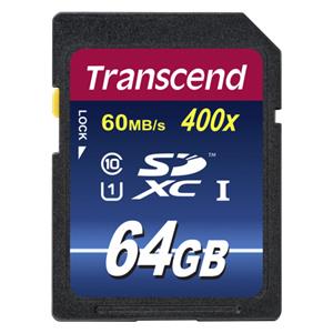 Transcend SDXC 64GB Class 10 UHS-I 400x Premium