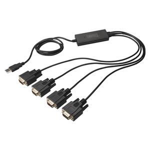 DIGITUS USB 2.0 to 4xRS232 Cable USB to Serial Adapter, 1,5m