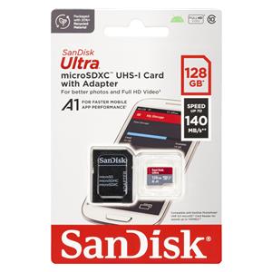 SanDisk Ultra microSDXC A1 128GB 140MB/s Adapt.SDSQUAB-128G-GN6MA