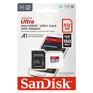 SanDisk Ultra microSDXC A1 512GB 120MB/s Adapt.SDSQUAC-512G-GN6MA