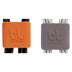 Bluelounge CableClip Medium, Dark Grey & Orange